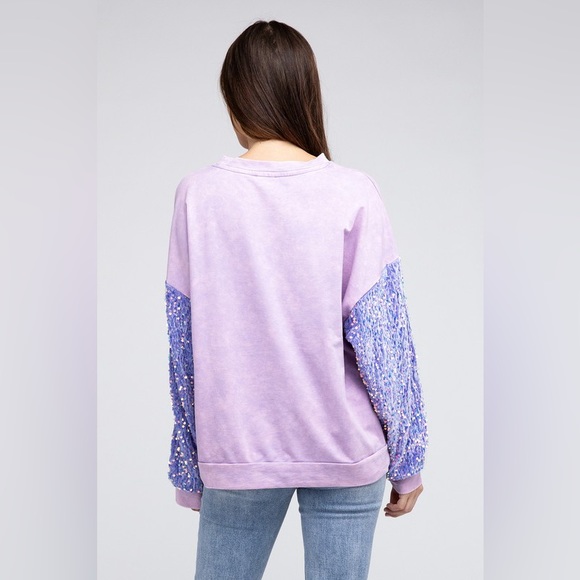 BiBi Mineral Washed Short Sleeve Hoodie Top